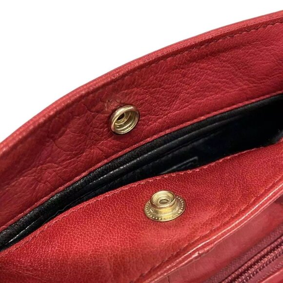 Auth YvesSaintLaurent rivegauche (YSL) Mombasa 130157 Red Leather Handbag - Picture 5 of 16